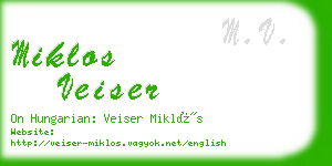 miklos veiser business card